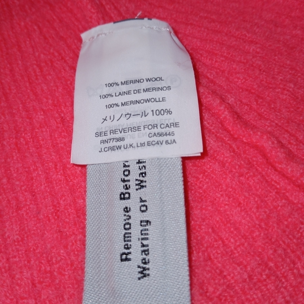J Crew Merino Wool Tiered Ruffle Tank Top with Tie Shoulder Straps Pink Size S - Picture 8 of 9